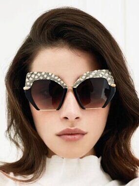 KREWE Plume to Champagne 24K Sunglasses  EUC